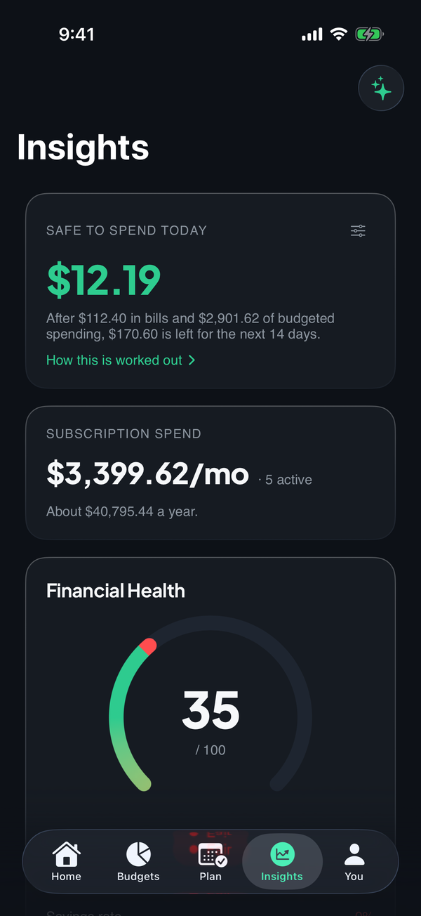 Money Tree safe to spend with an upcoming bill
